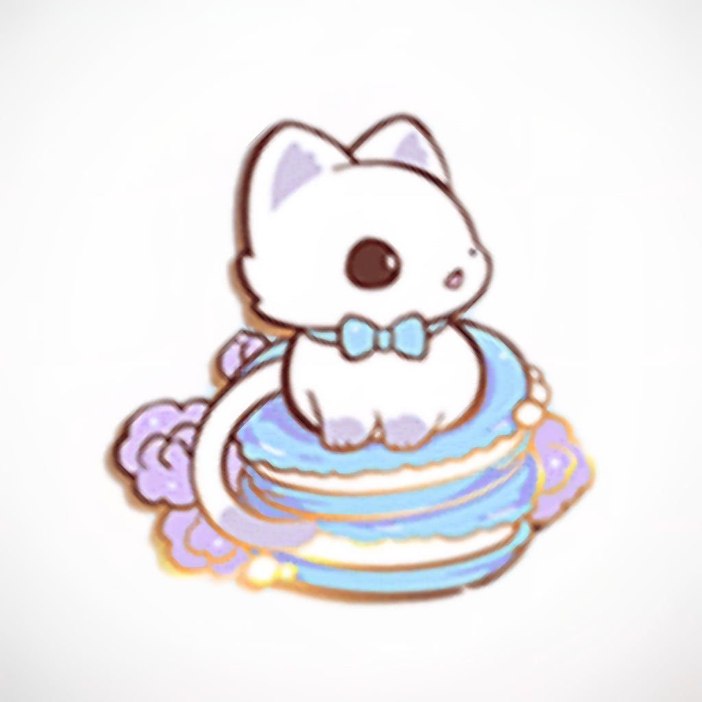 Short Hair Kitty Macaron