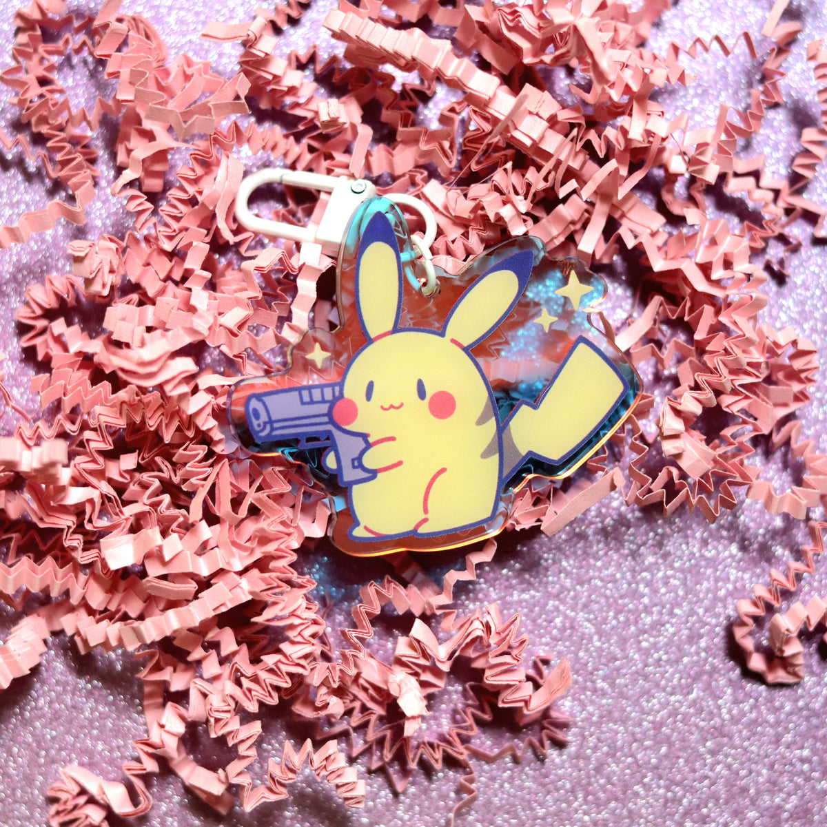 Pocket Pika Danger Acrylic Keychain