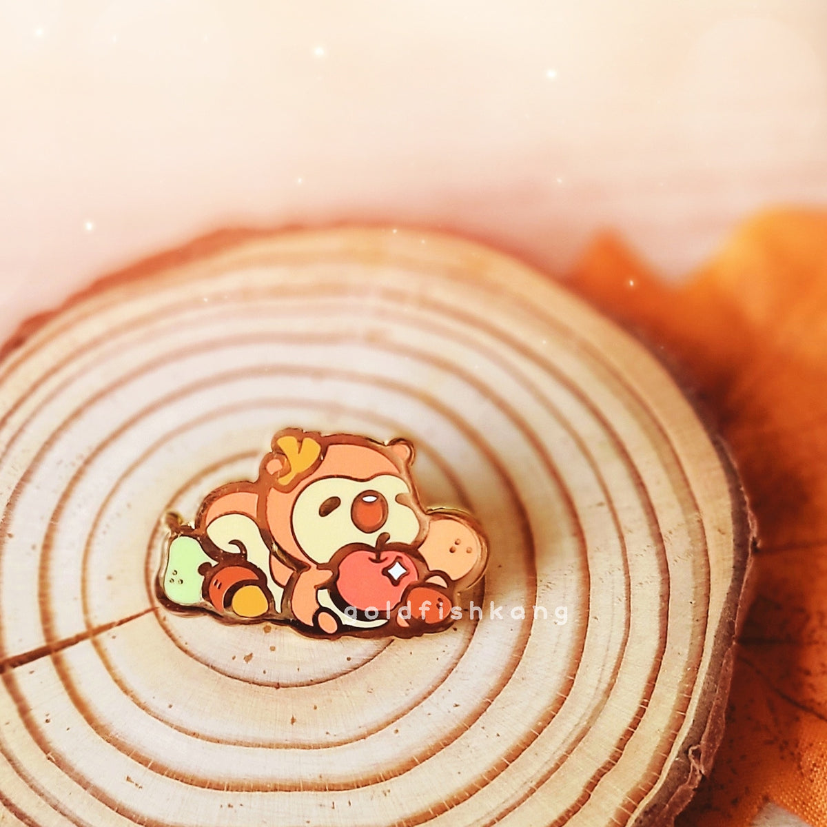 Story of Autumn Enamel Pin: Just One More Bite