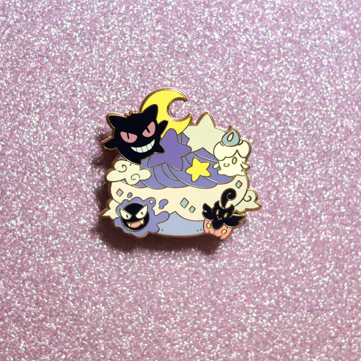 Pocket Puff Haunt Enamel Pin