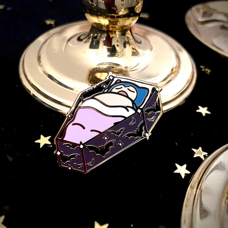 Snorlax Coffin Enamel Pin