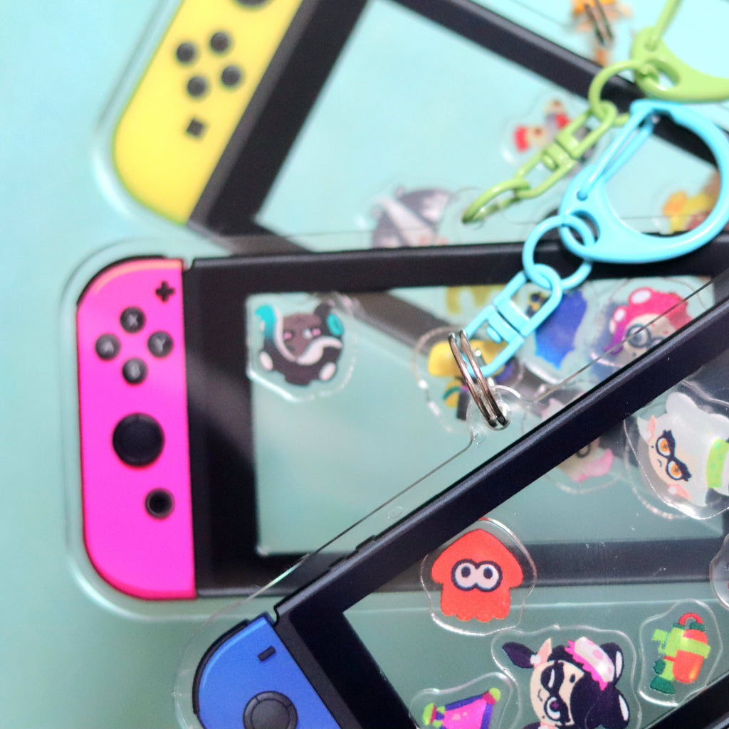 Squidkid Acrylic Shaker Keychains