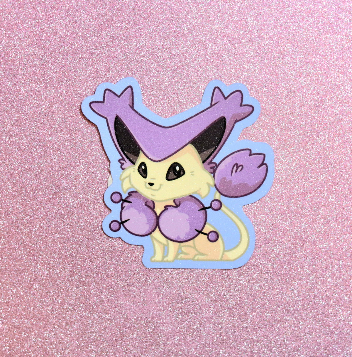 Pocket Purple Kitty Sticker