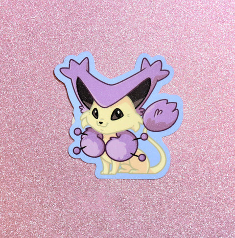 Pocket Purple Kitty Sticker