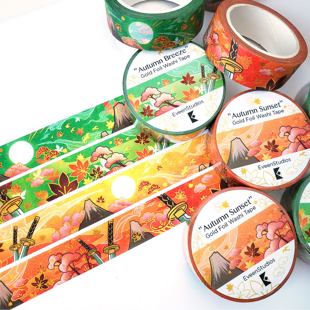 Kazuha Kaedehara, Autumn Gold Foil Washi Tape