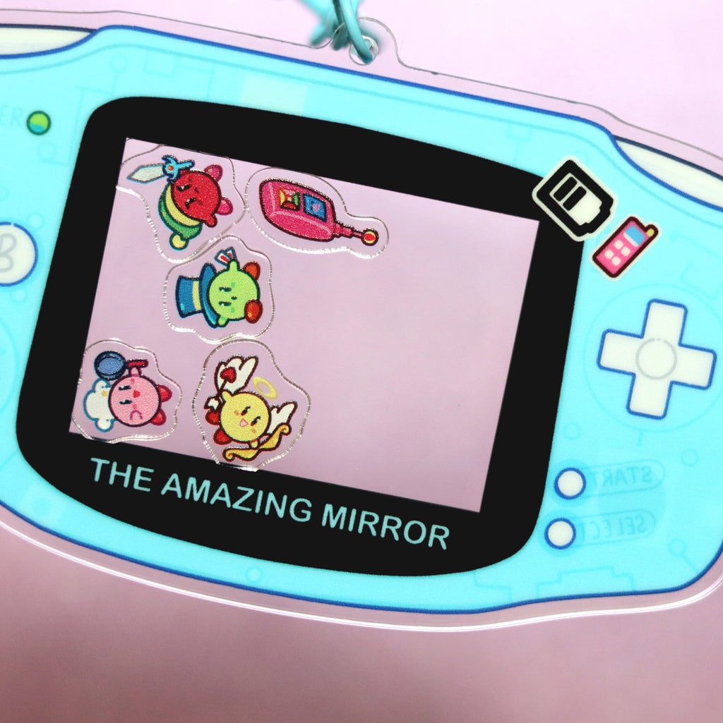 Pink Poyo Mirror Acrylic Shaker Keychain