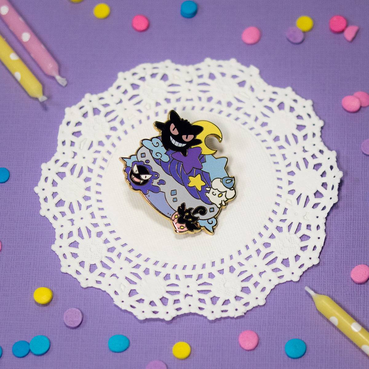 Pocket Puff Haunt Enamel Pin