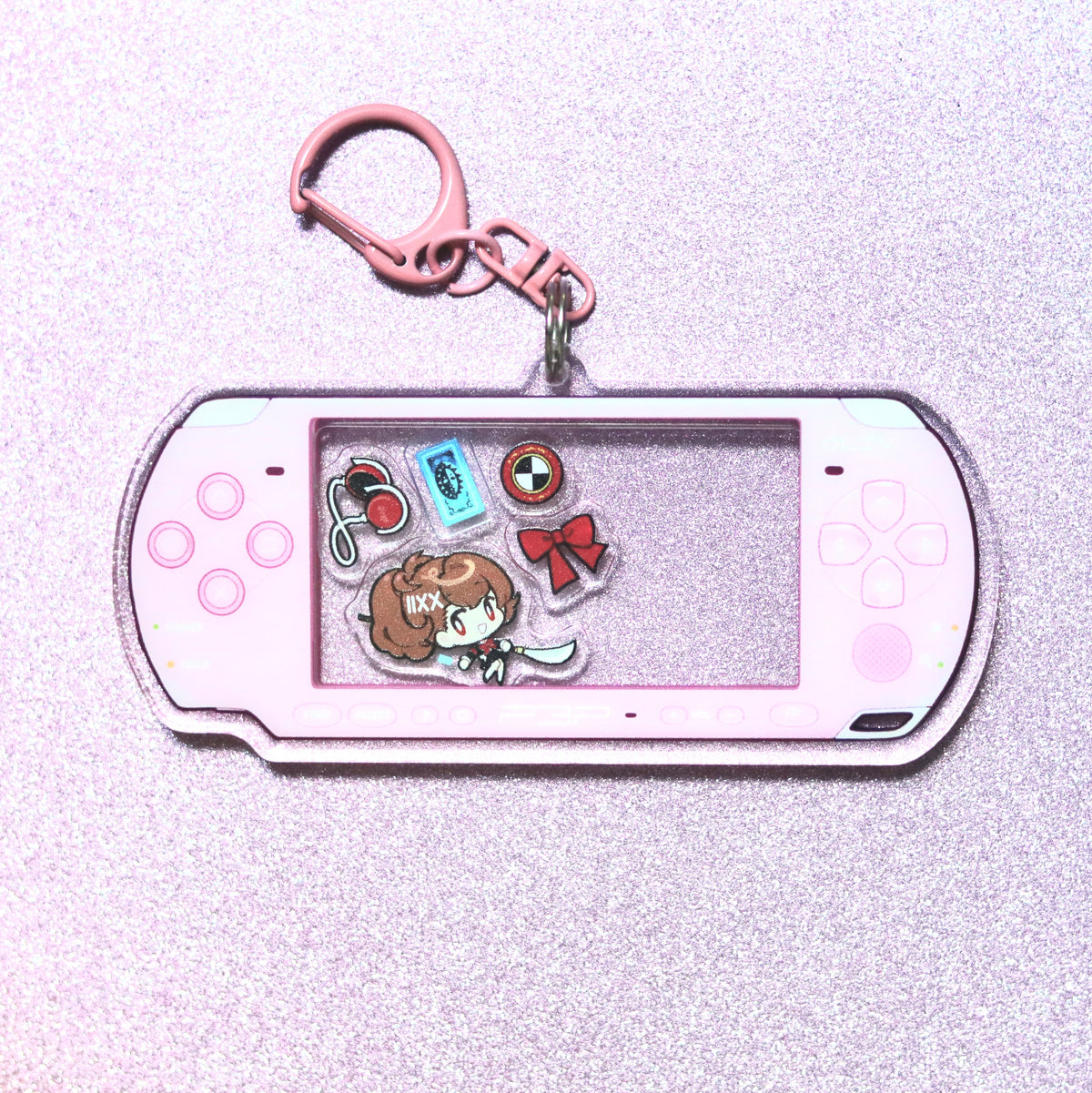 P 3 P Acrylic Shaker Keychain