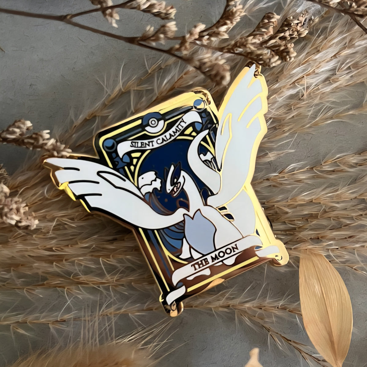 Pocket Silver Guardian Moon Tarot Pin