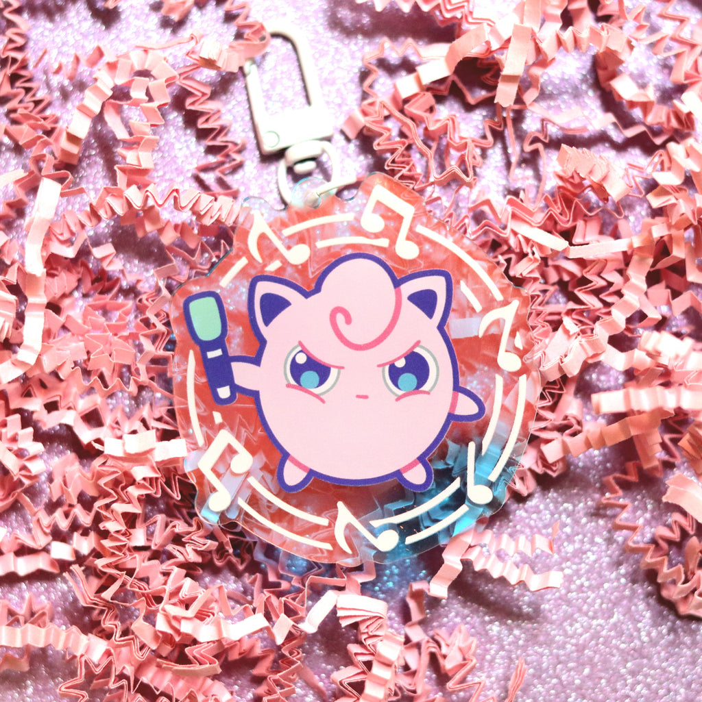 Pocket Puffy Singer Acrylic Keychain