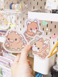Red panda/Highland cow/Forest fox Original Die-cut Glossy Sticker 2.5'' Laptop/Craft/Journal/Bottle