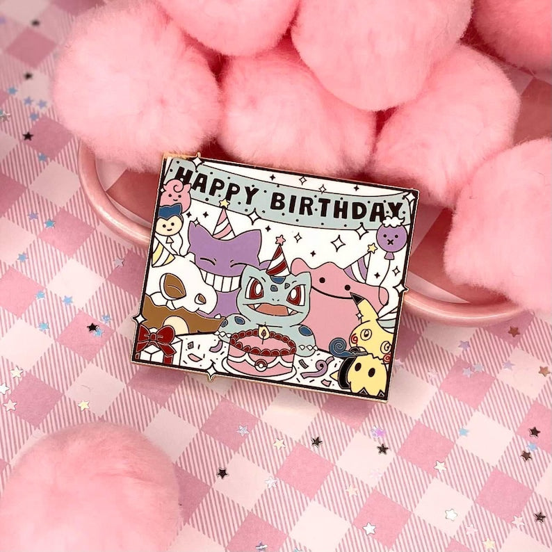 Poke Birthday Enamel Pin