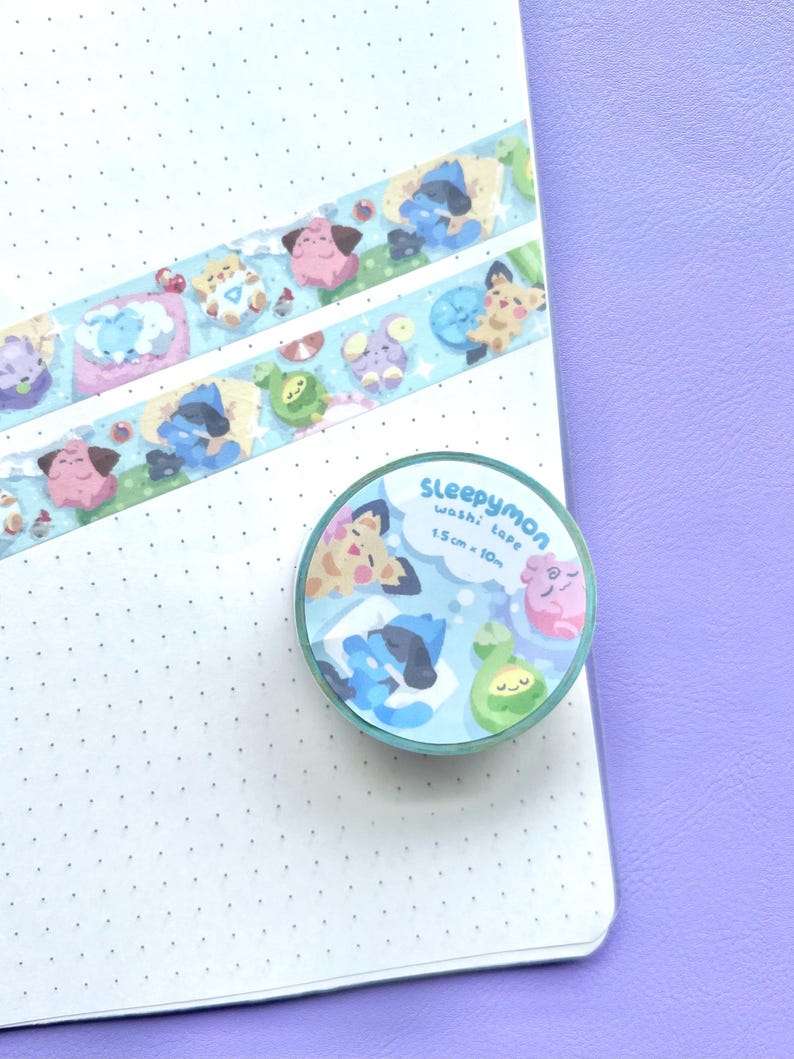 Sleepymon Washi Tape - 1.5cm x 10m