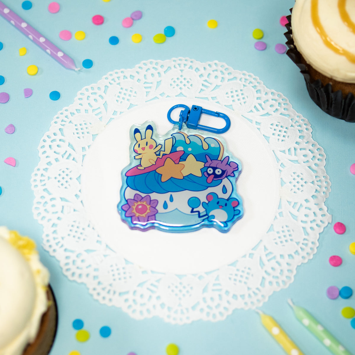 Pocket Puff Surf Acrylic Keychain