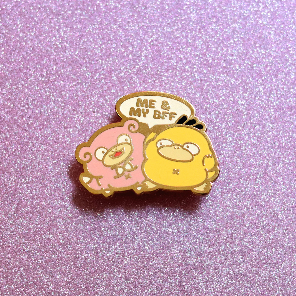 Pocket Slow & Psy BFF Enamel Pin