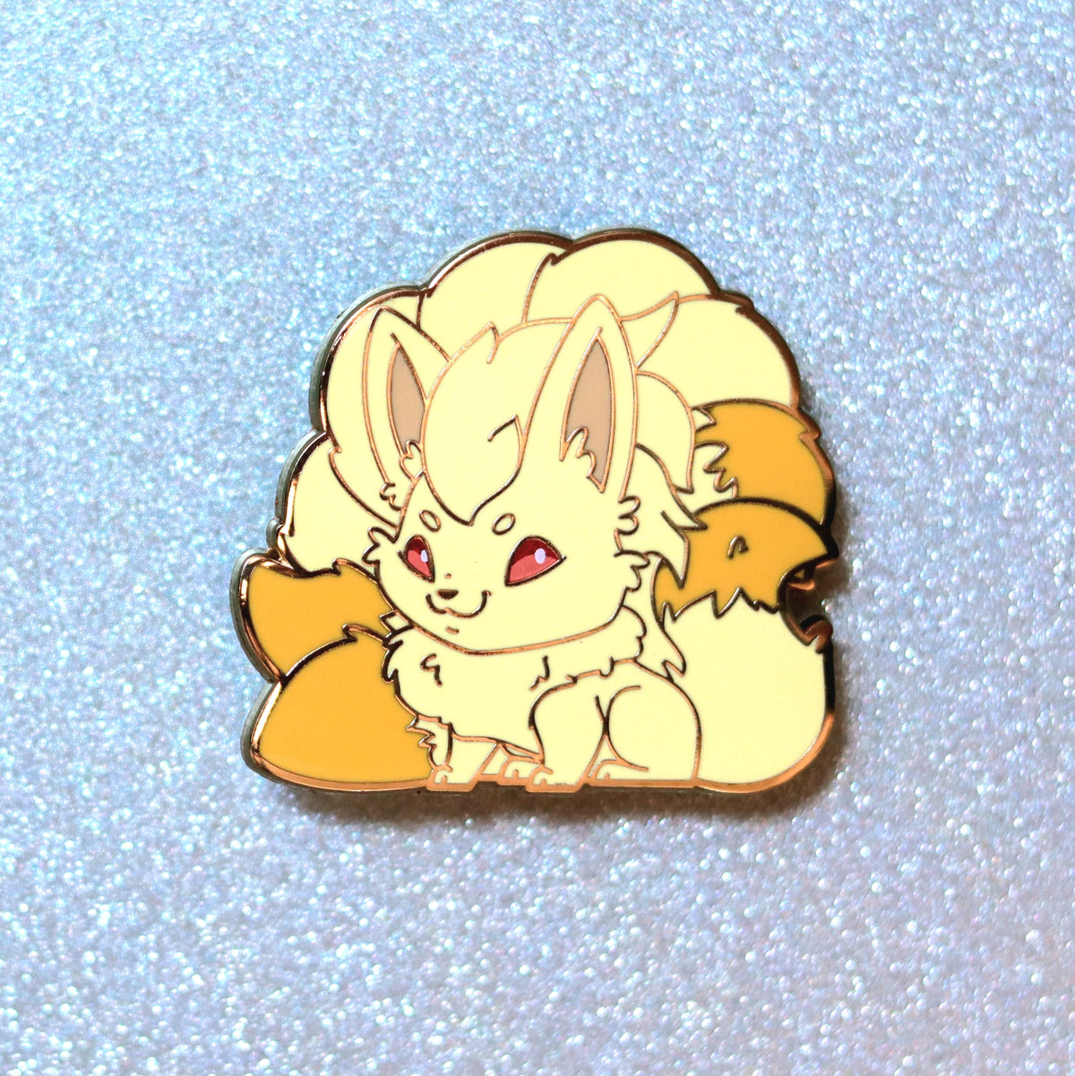 Pocket Flame Fox II Enamel Pin