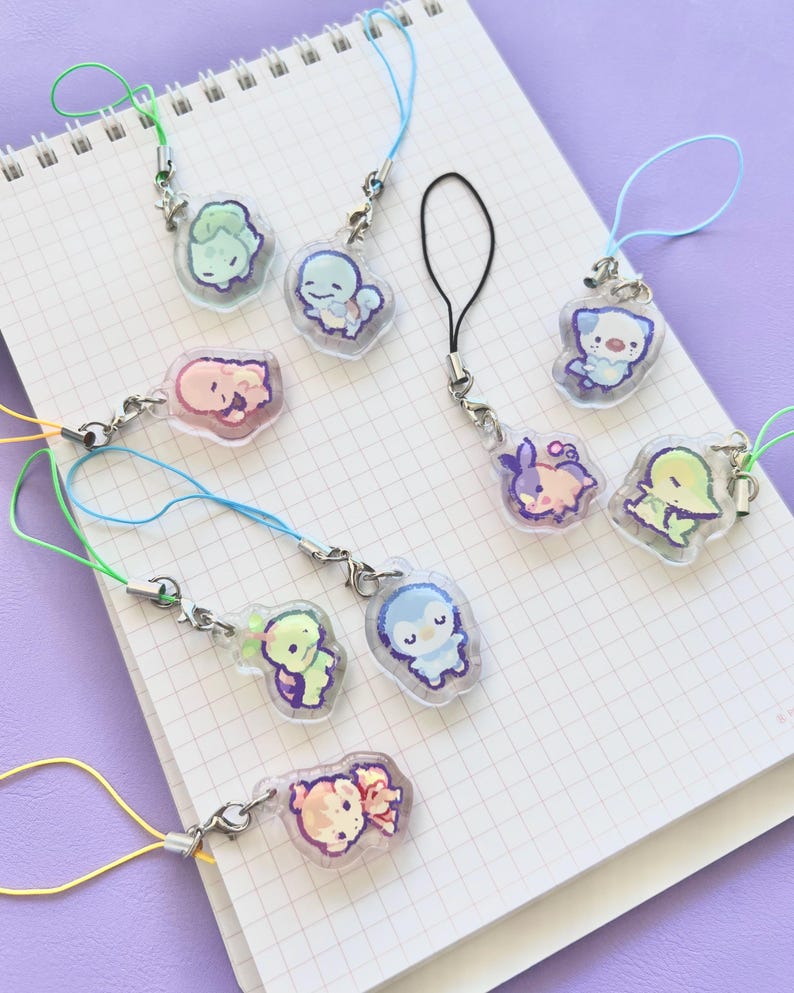 Starter Poké Buds (Gen 1 - 10) - Epoxy Phone Charms