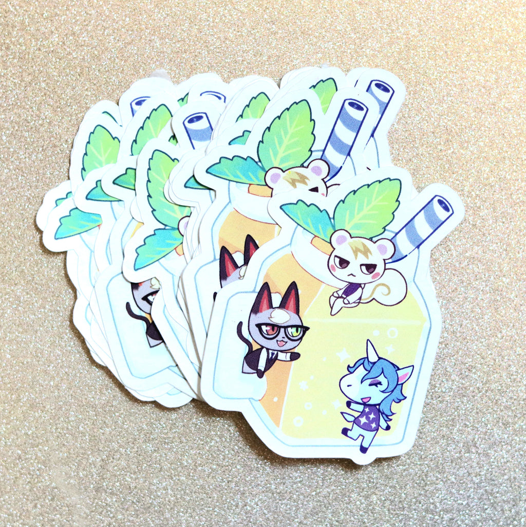 Animal Companions Juice Smug Sticker
