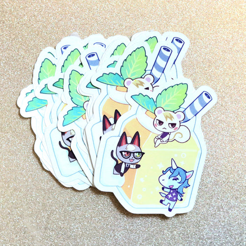 Animal Companions Juice Smug Sticker