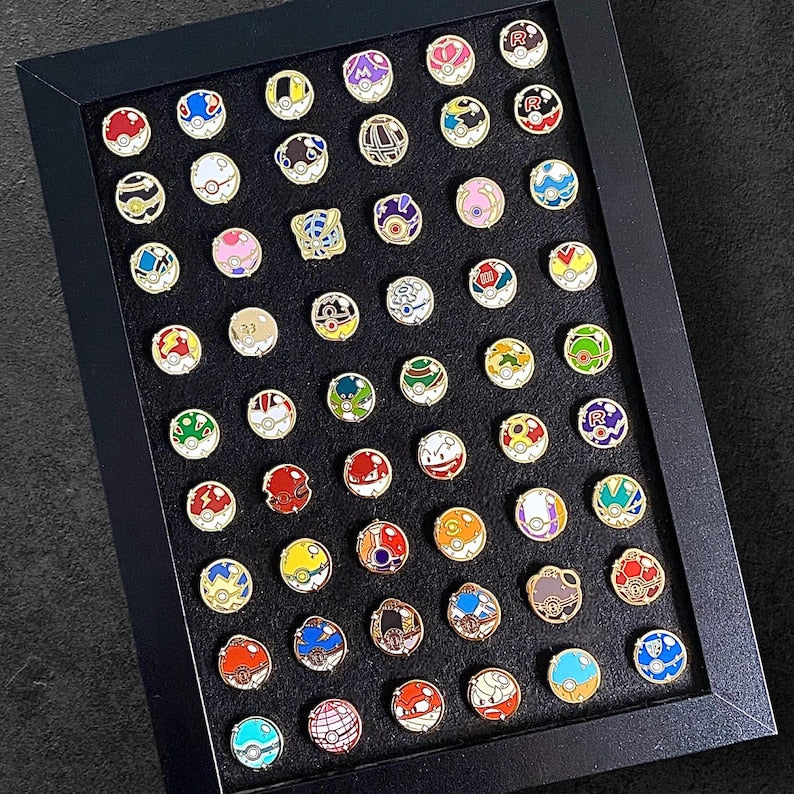 Pokeball filler enamel pins (54 different types)