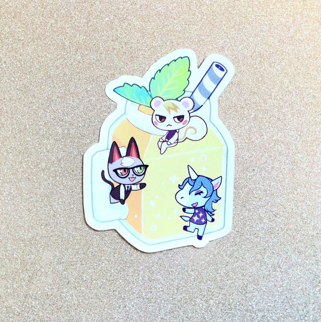 Animal Companions Juice Smug Sticker