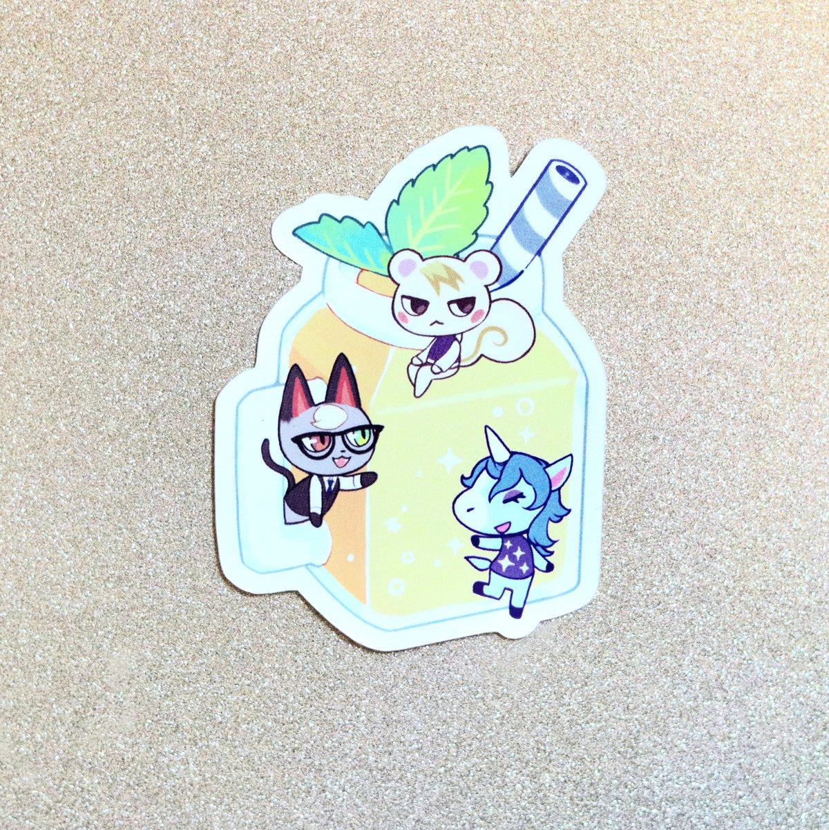 Animal Companions Juice Smug Sticker