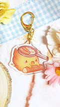 Anime Calcifer Cooking Fire Stovetop Bacon 2 inch Double-Sided Clear Acrylic Keychain Charm Phone Accessory