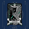 Pocket Corvid Knight Shiny Tarot Pin