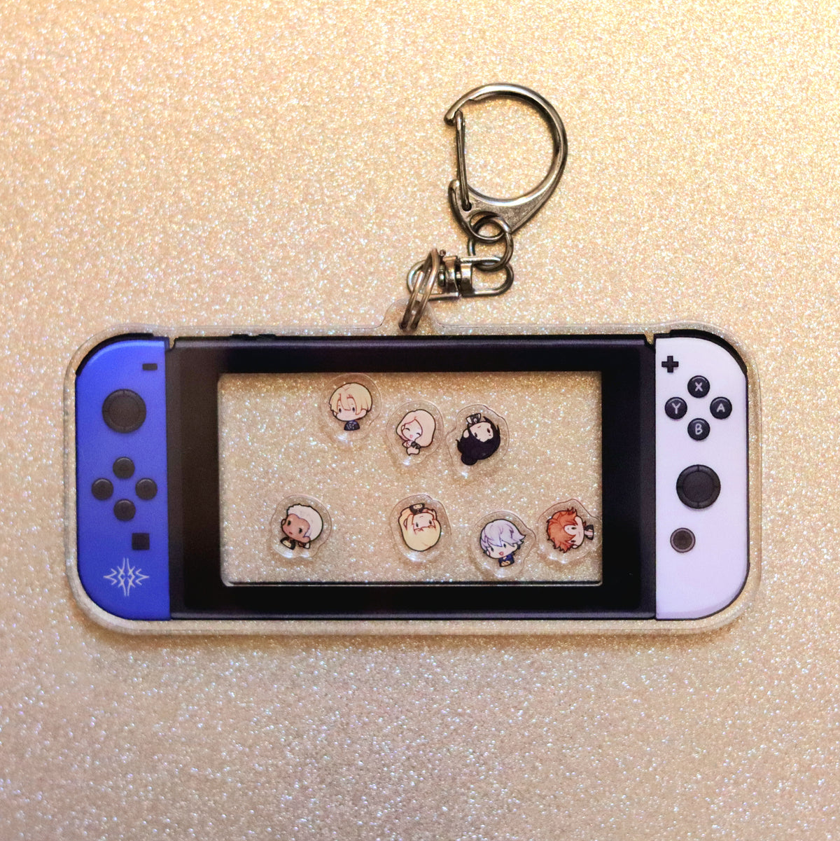 Emblem Lions Acrylic Shaker Keychain