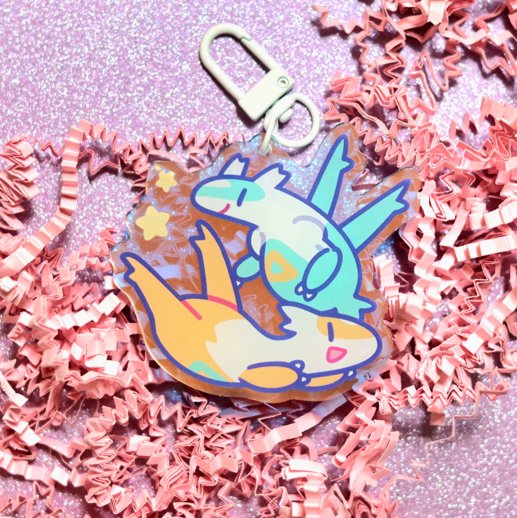 Pocket Dragon Pair Acrylic Keychain