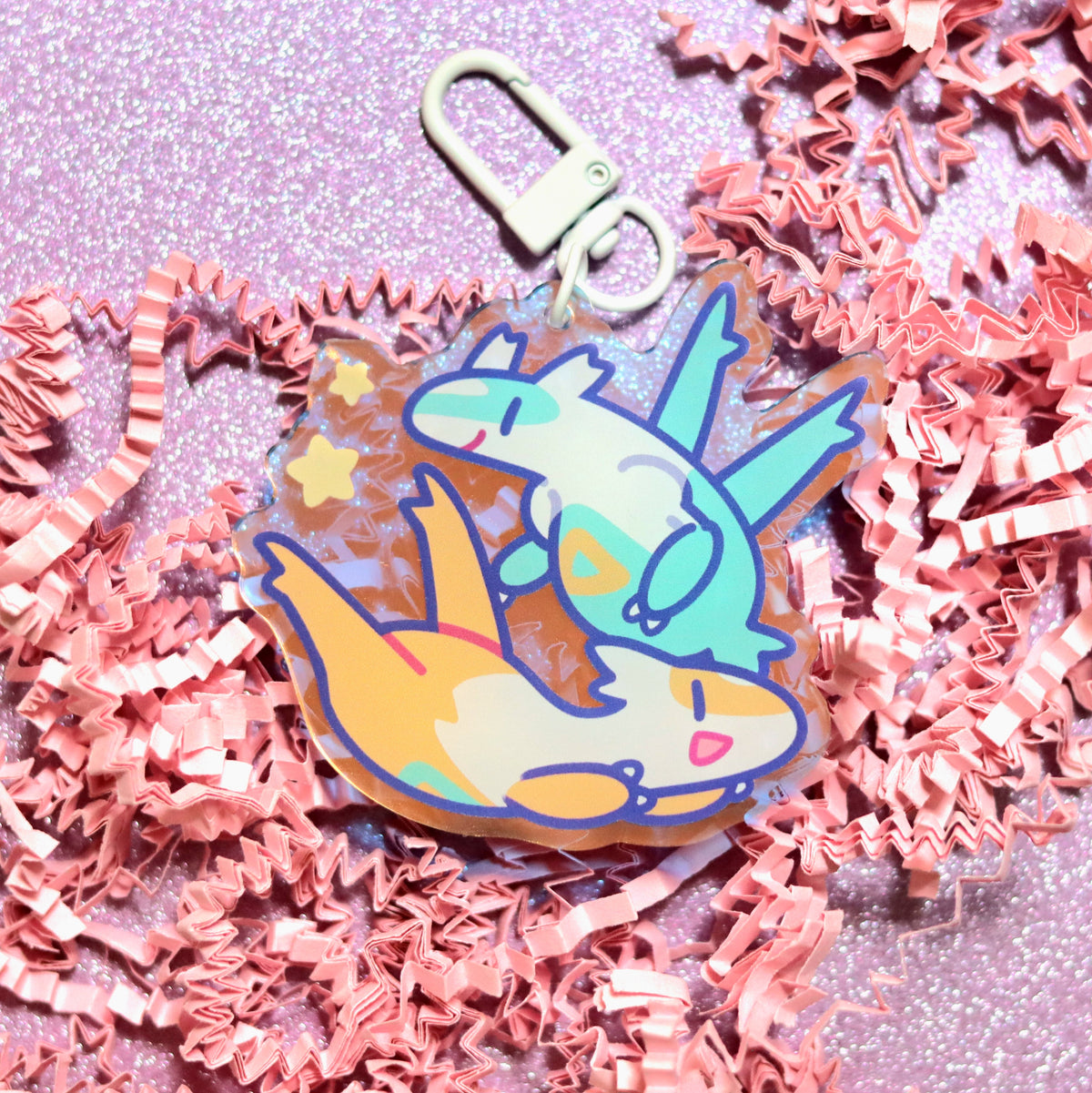 Pocket Dragon Pair Acrylic Keychain