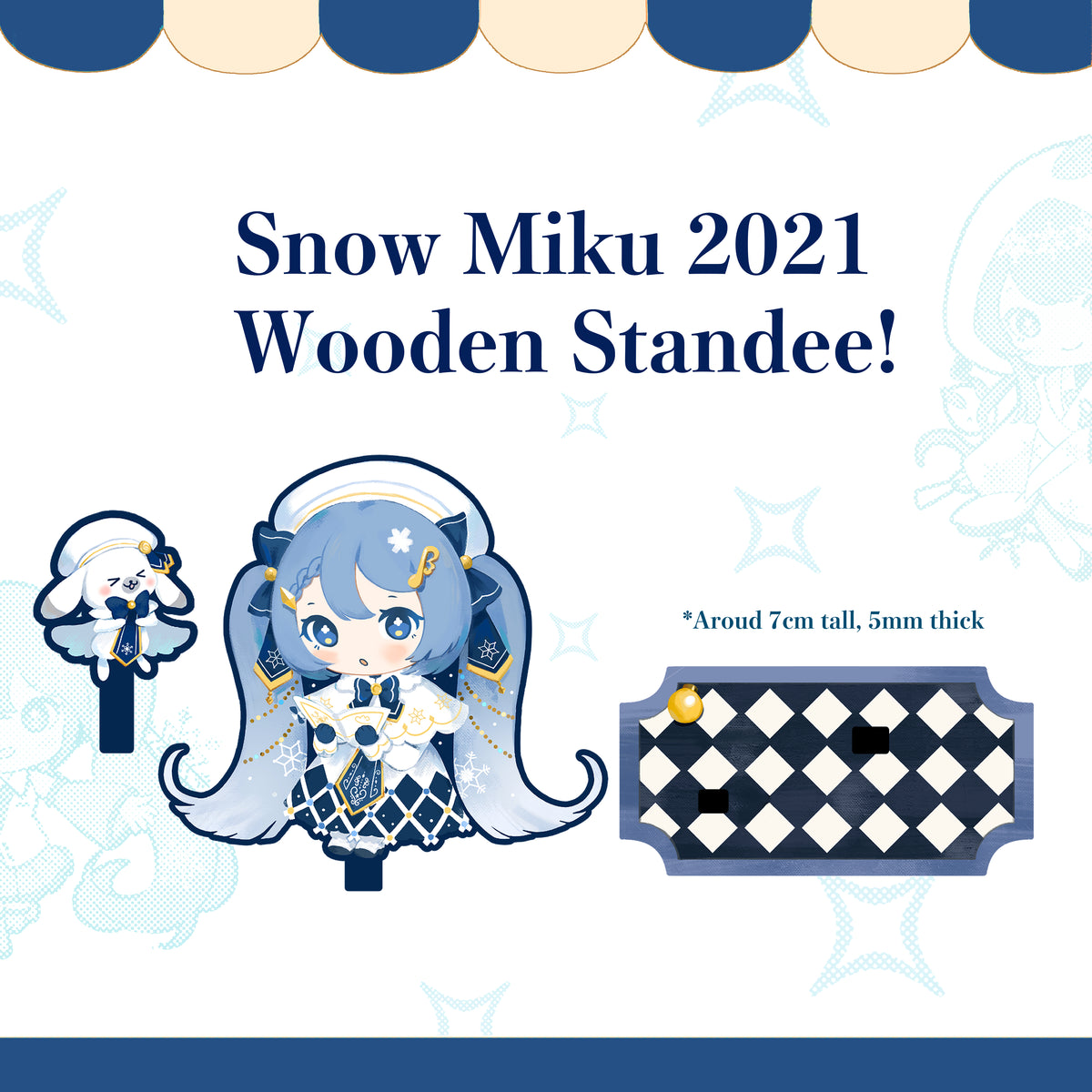 Virtual Idol Snow 2021 Choir Wooden Standee