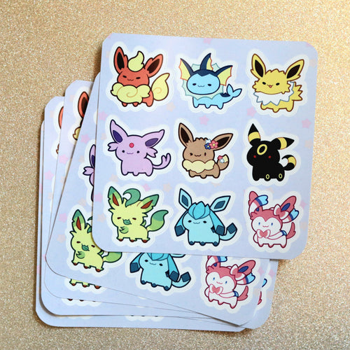 Evolutions Chibi Sticker Sheet