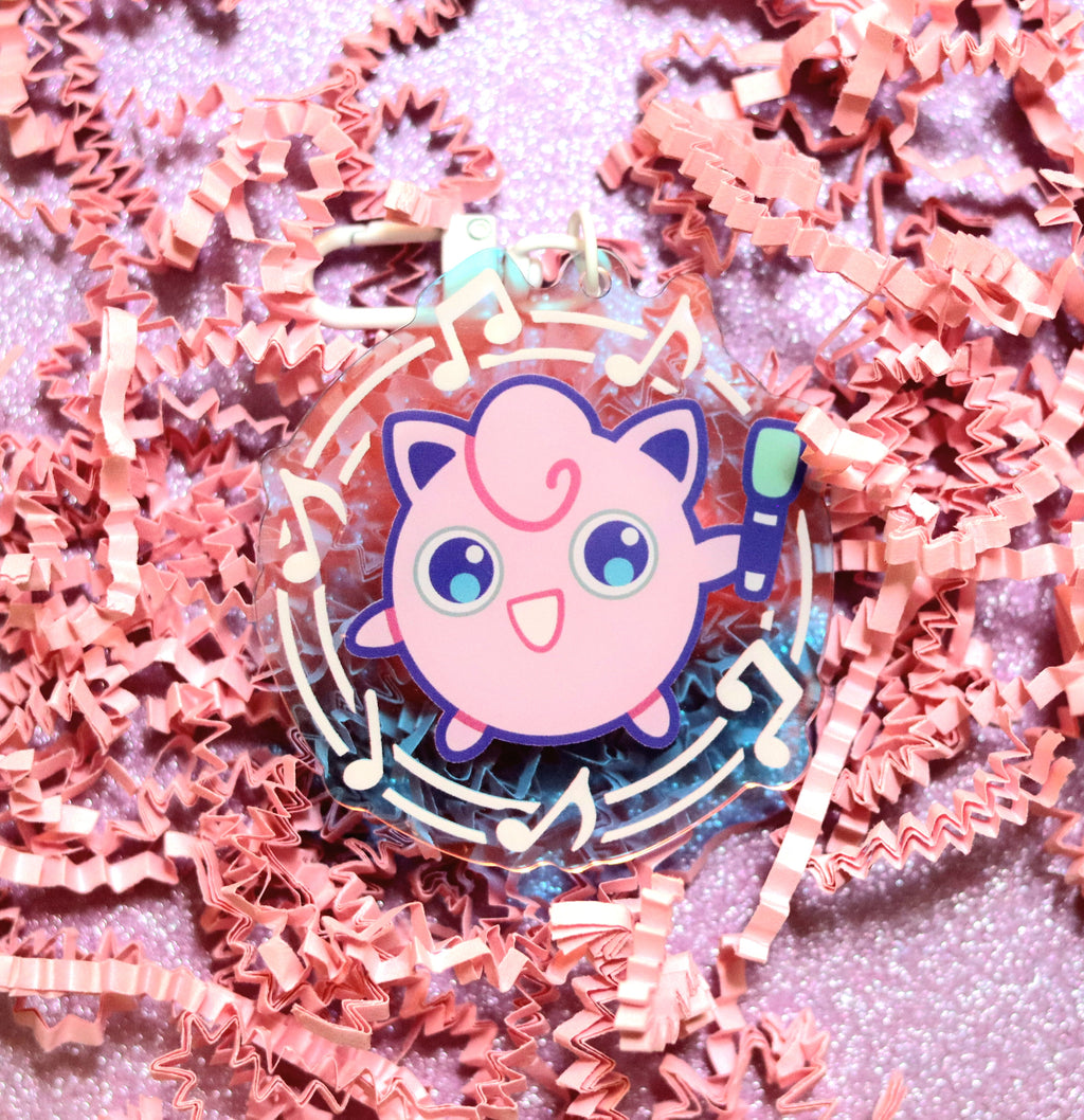 Pocket Puffy Singer Acrylic Keychain