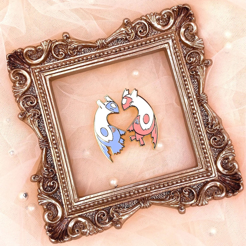 Lovebirds Latios and Latias Enamel Pin