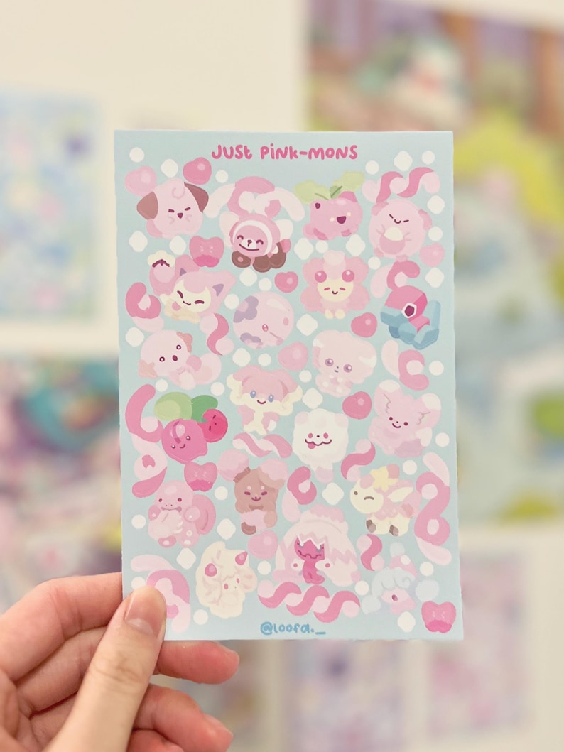Just Pinkmons - Deco Sticker Sheet