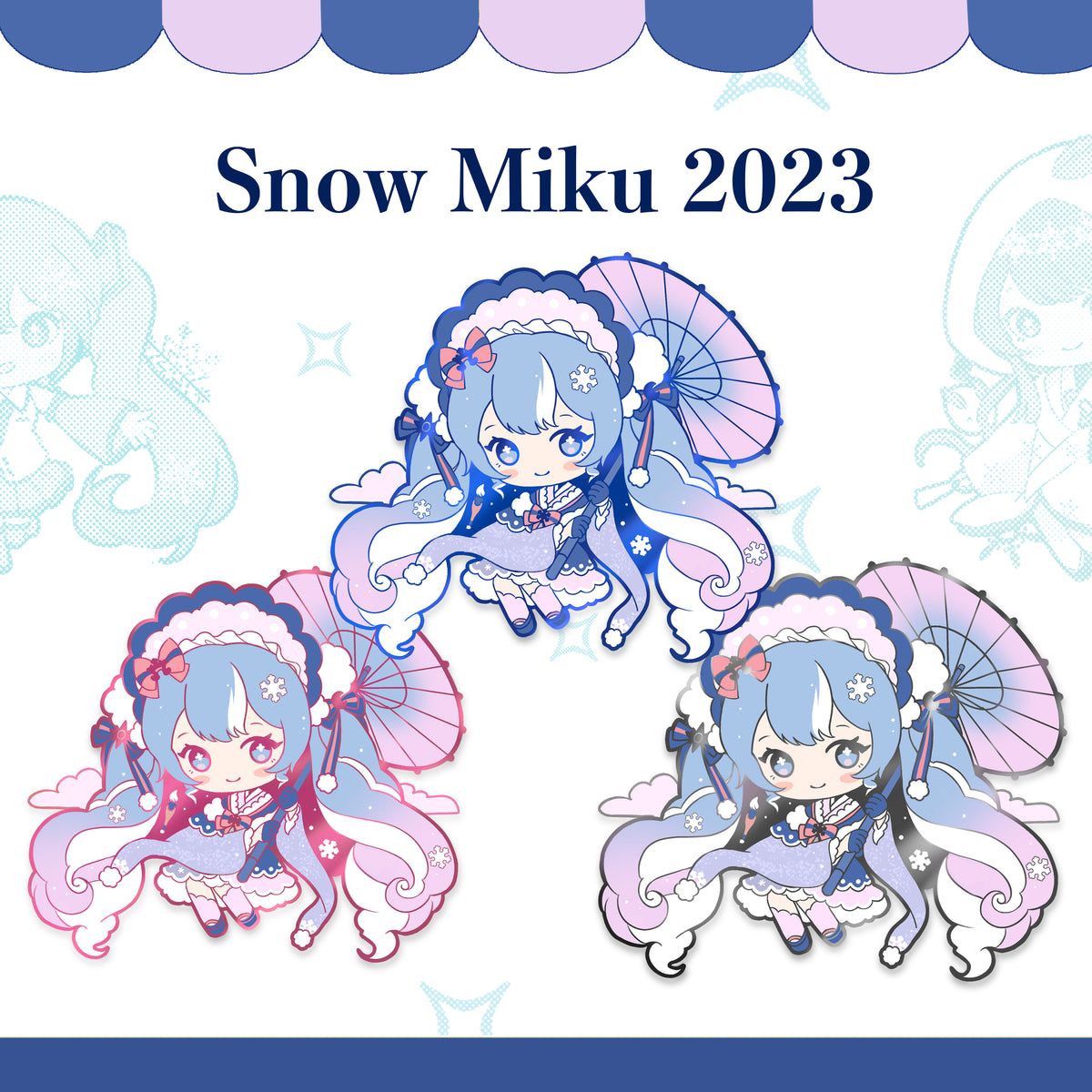 Virtual Idol Snow 2023 Sky Enamel Pin