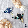 Manta Ray Star Carrier Enamel Pin