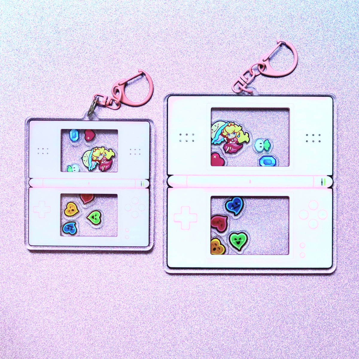 Pink Princess Acrylic Shaker Keychain