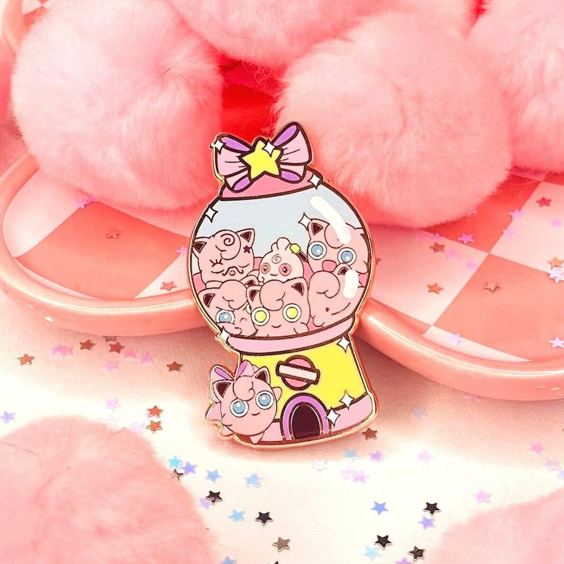 Jigglypuff Gumball Enamel Pin
