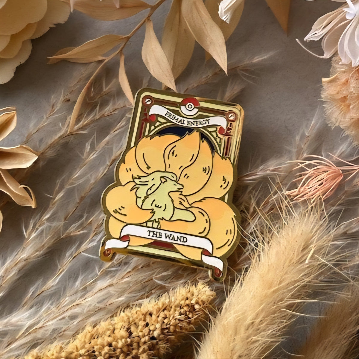 Pocket Fire Fox Tarot Pin