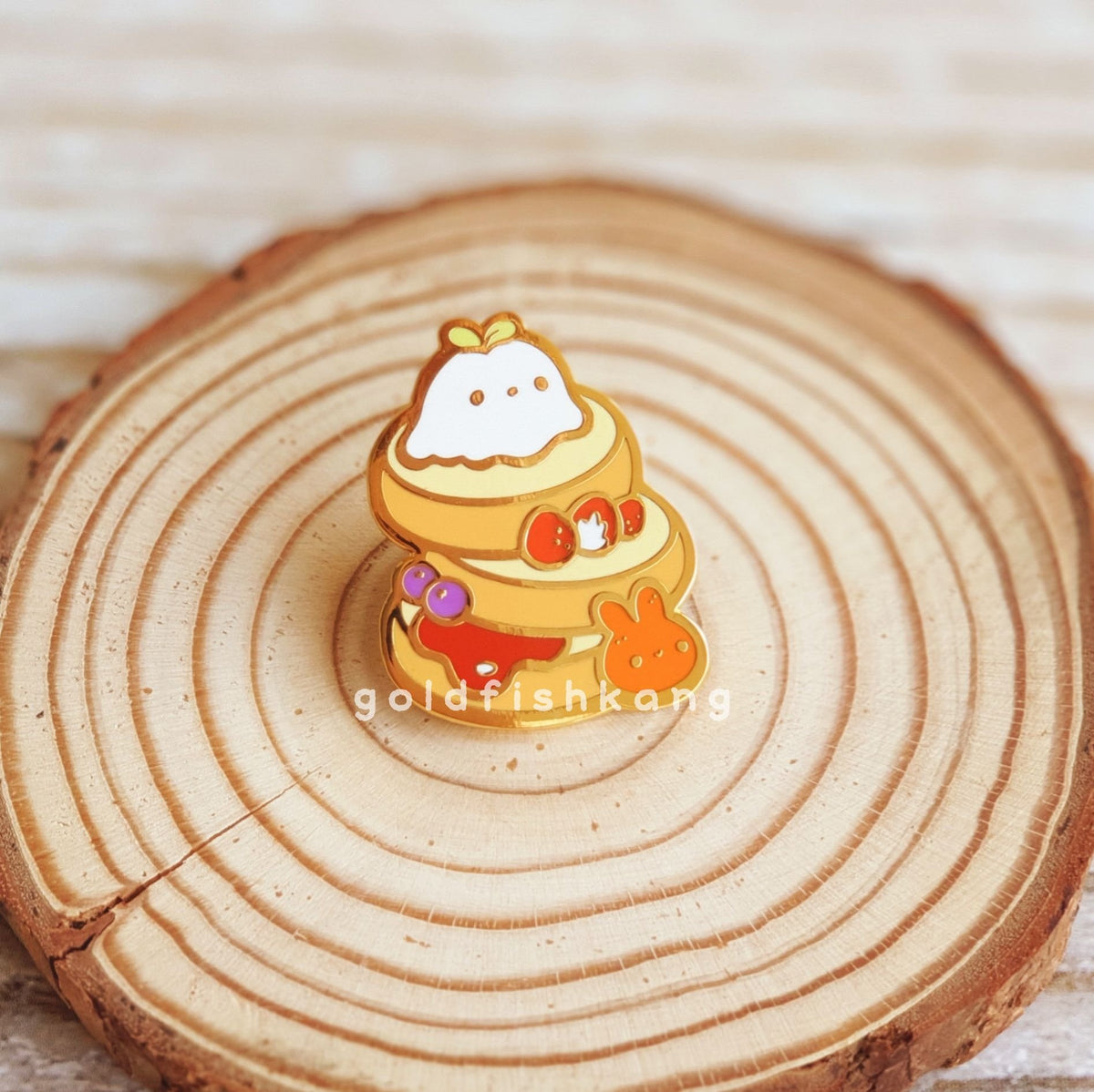 LATD Chapter 2 Enamel Pin: Strawberry Pancakes