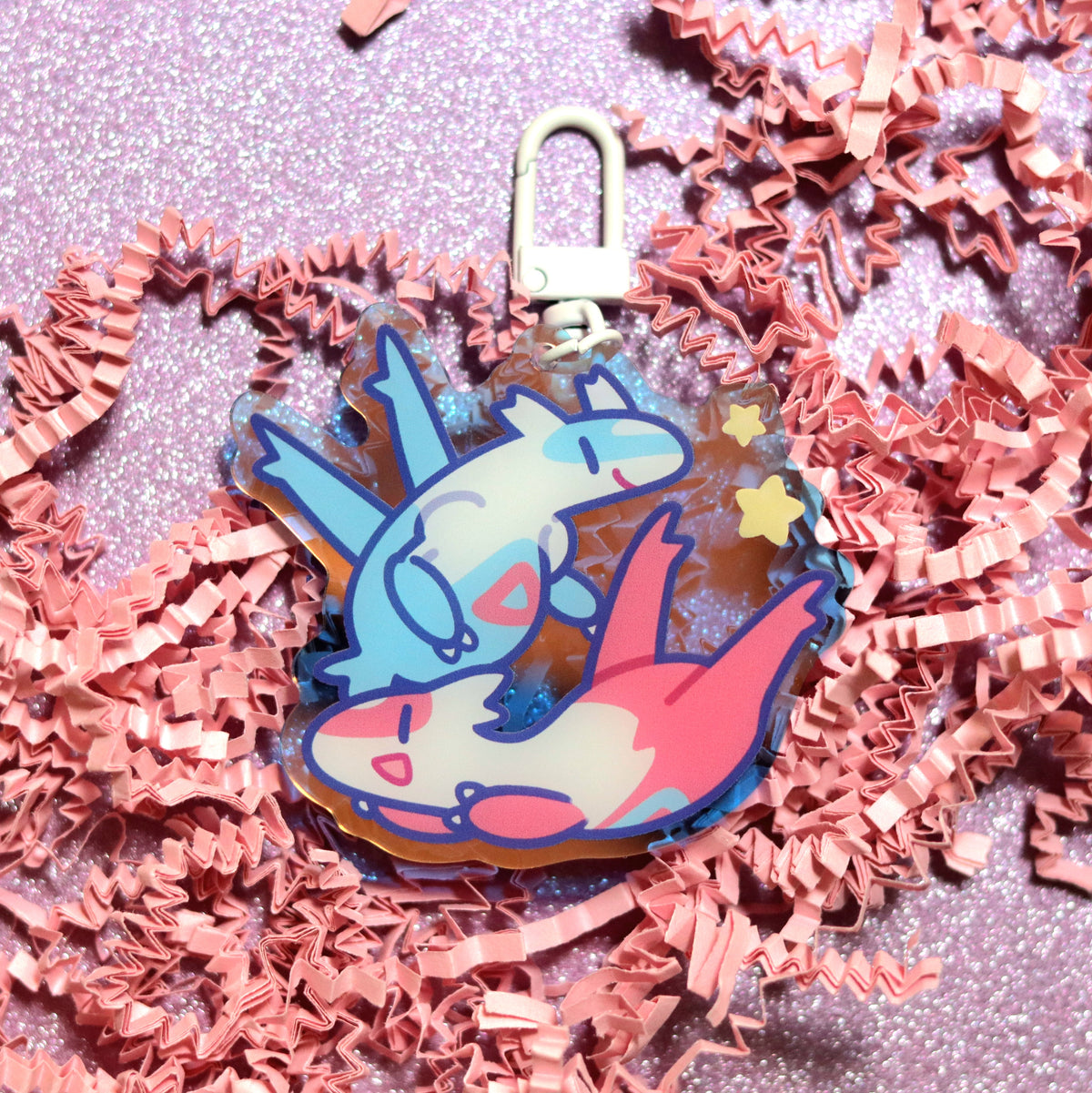 Pocket Dragon Pair Acrylic Keychain