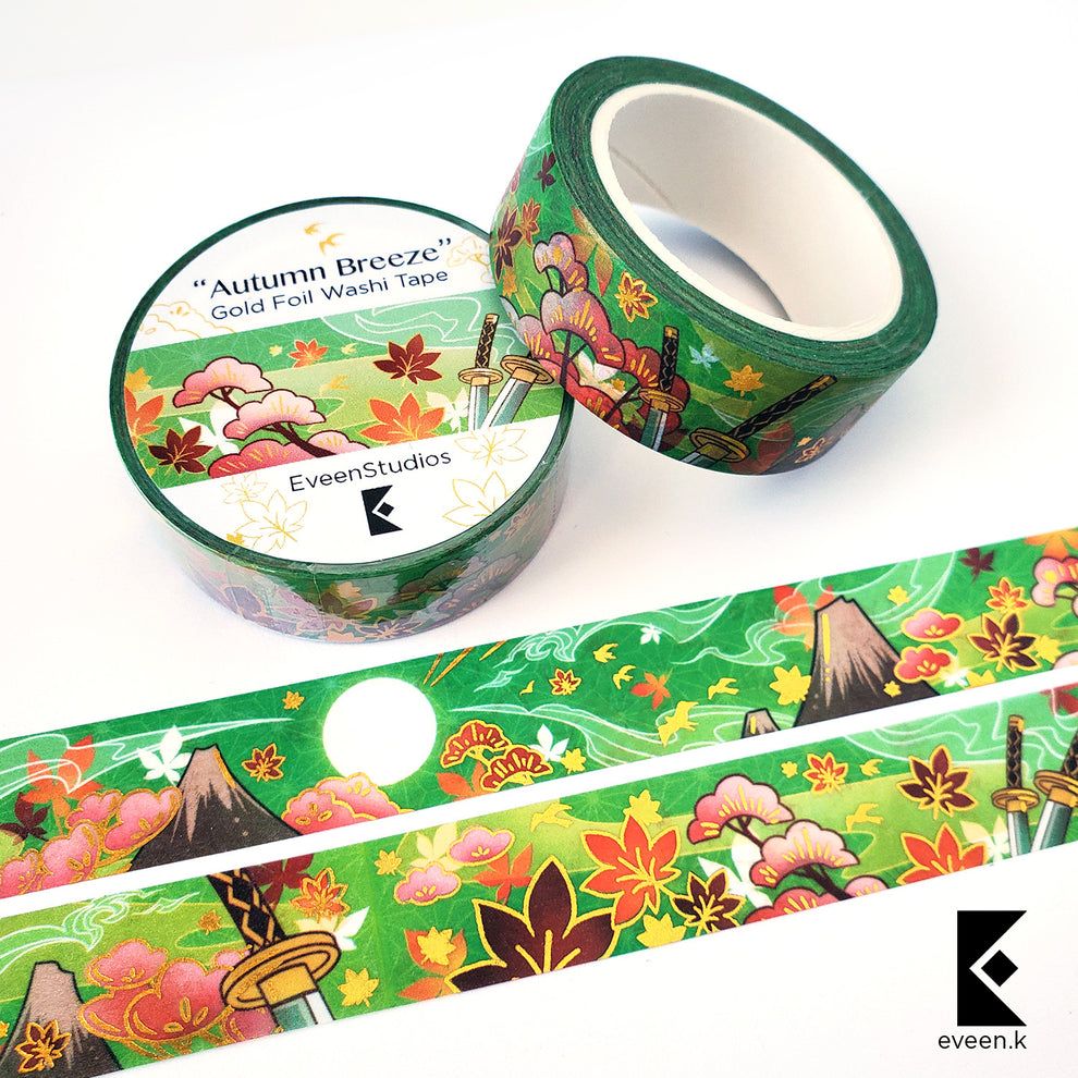 Kazuha Kaedehara, Autumn Gold Foil Washi Tape