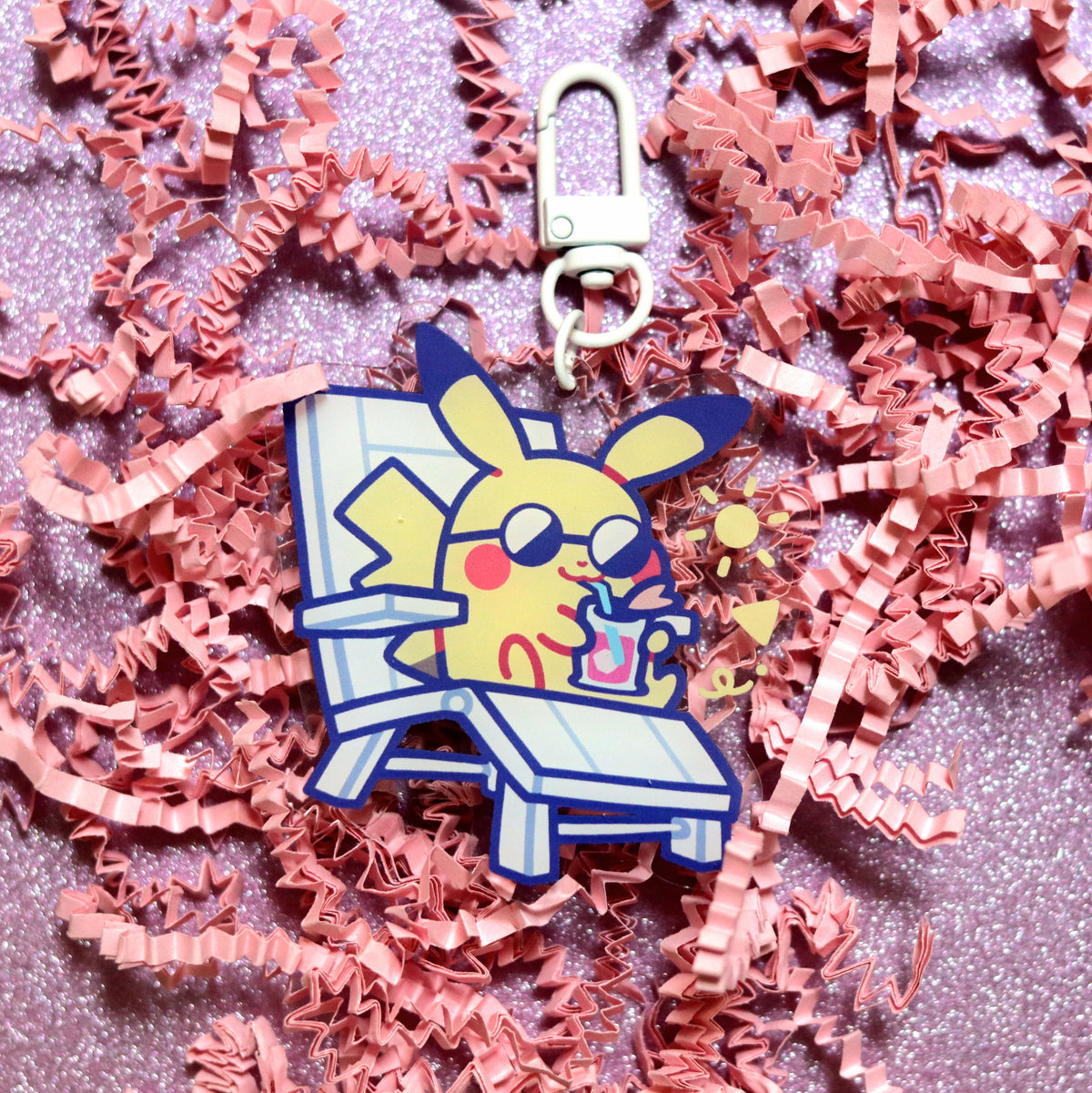 Pocket Pika Beachy Acrylic Keychain