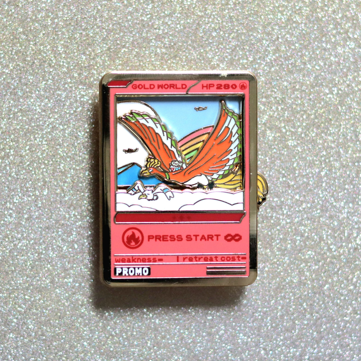Pocket Gold World Slider Enamel Pin