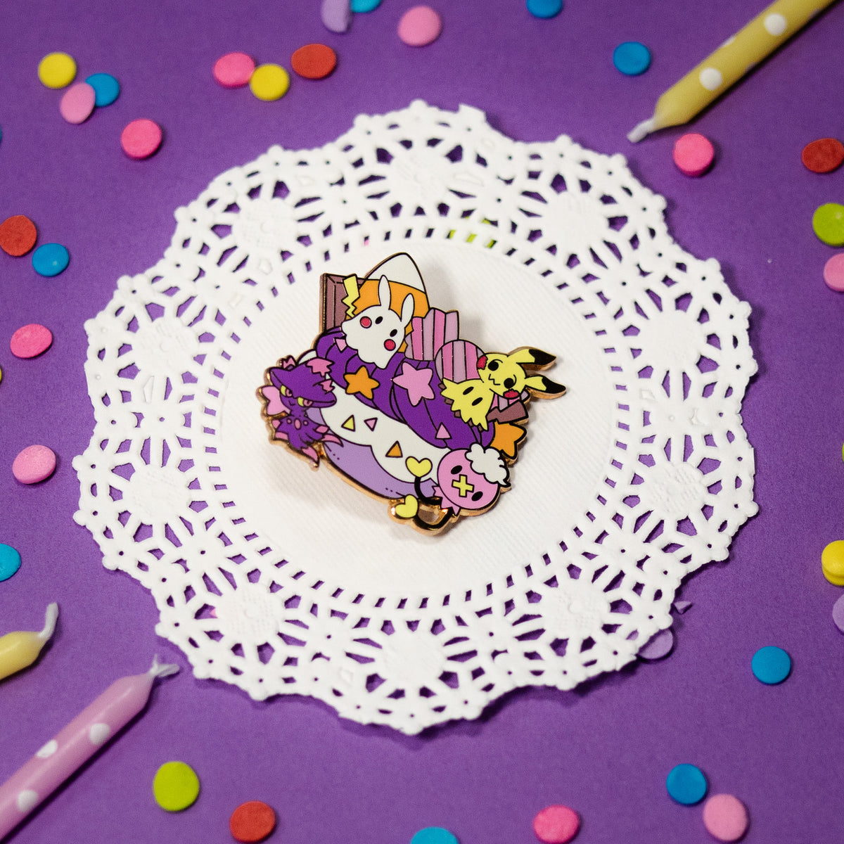 Pocket Puff Halloween Enamel Pin