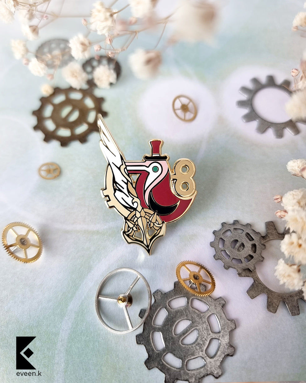 Charlotte Genshin Emblem Enamel Pin