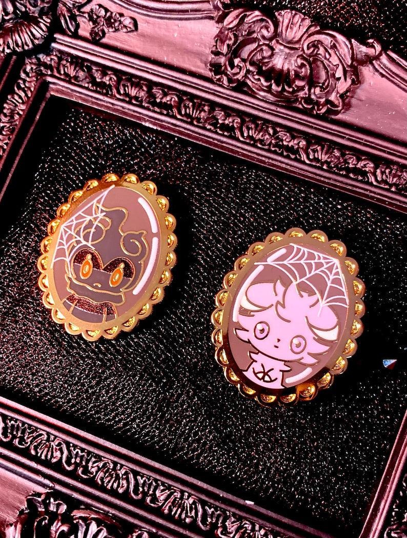 Marshadow and Espurr Portrait Enamel Pins
