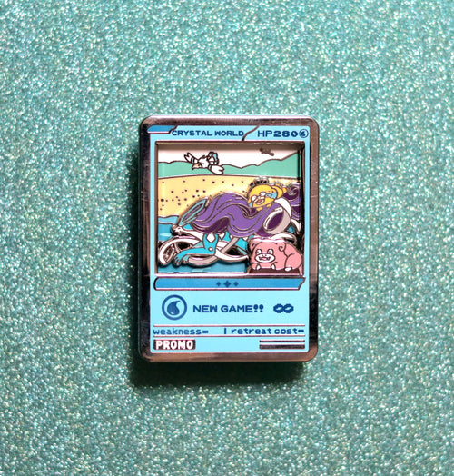 Pocket Crystal World Slider Enamel Pin